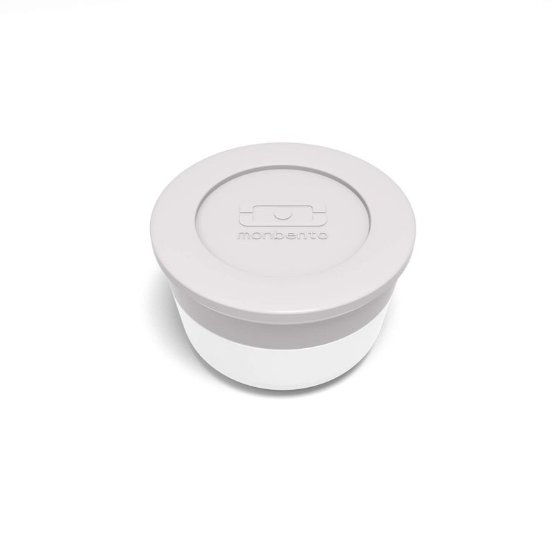 monbento - Lunch Box Sauce Container MB Temple - Tiny Leak-Proof Container - Reusable - For Work Lunch Packing - Suitable for Bento Box MB Original & MB Square (M (0.9 floz), Grey Coton) - Image 1
